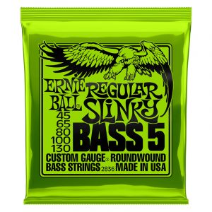 Bass Gtr 5 Str Set 45/130 Gauge -Reg Slinky Lime
