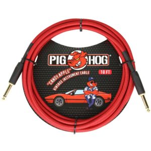 Pig Hog Candy Apple Red Instrument Cable 10ft