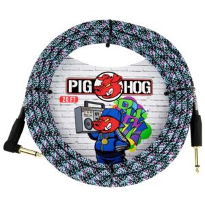 Pig Hog “Graffiti Blue” Instrument Cable 20ft RA