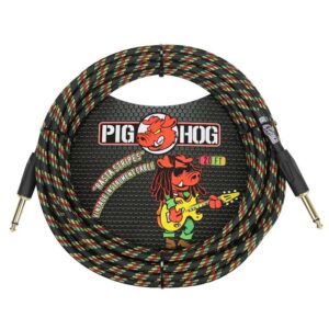 Pig Hog “Rasta Stripes” Instrument Cable 20ft